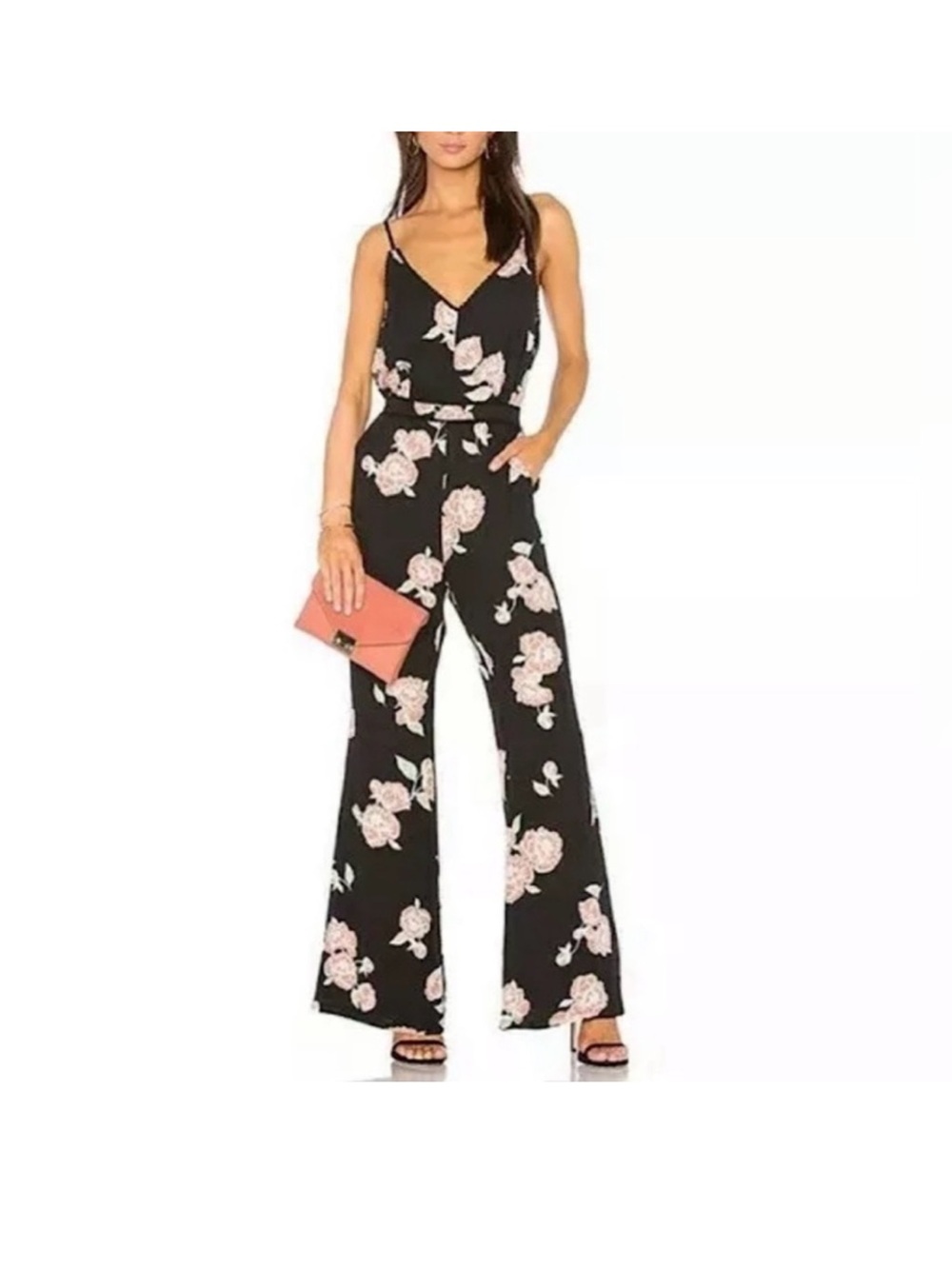 Cupcakes and Cashmere Felissa Jumpsuit - Pink Rose Print